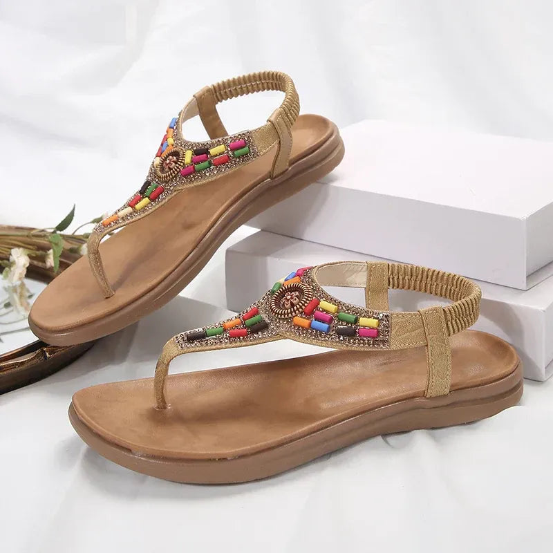 Sandales Boho Chic avec Perles pour Été - LuxeStyle
