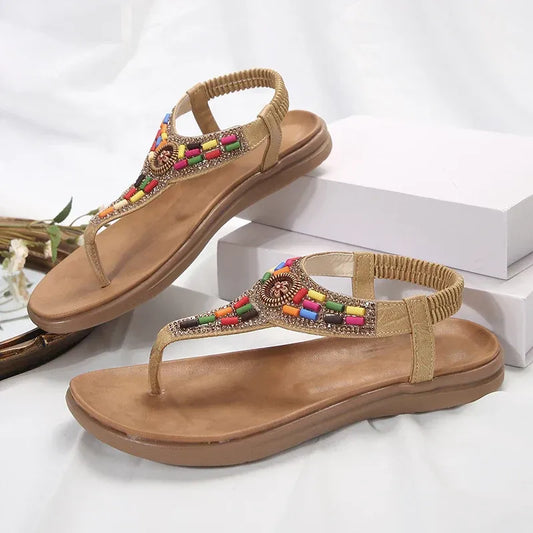 Sandales Boho Chic avec Perles pour Été - LuxeStyle