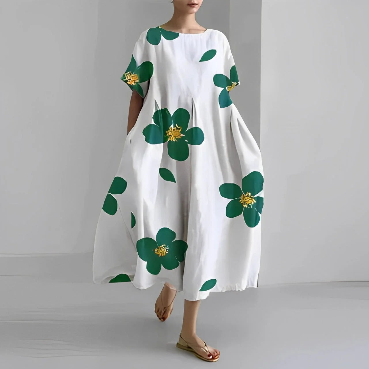 Robe Florale Été Pour Femme Taille Droite