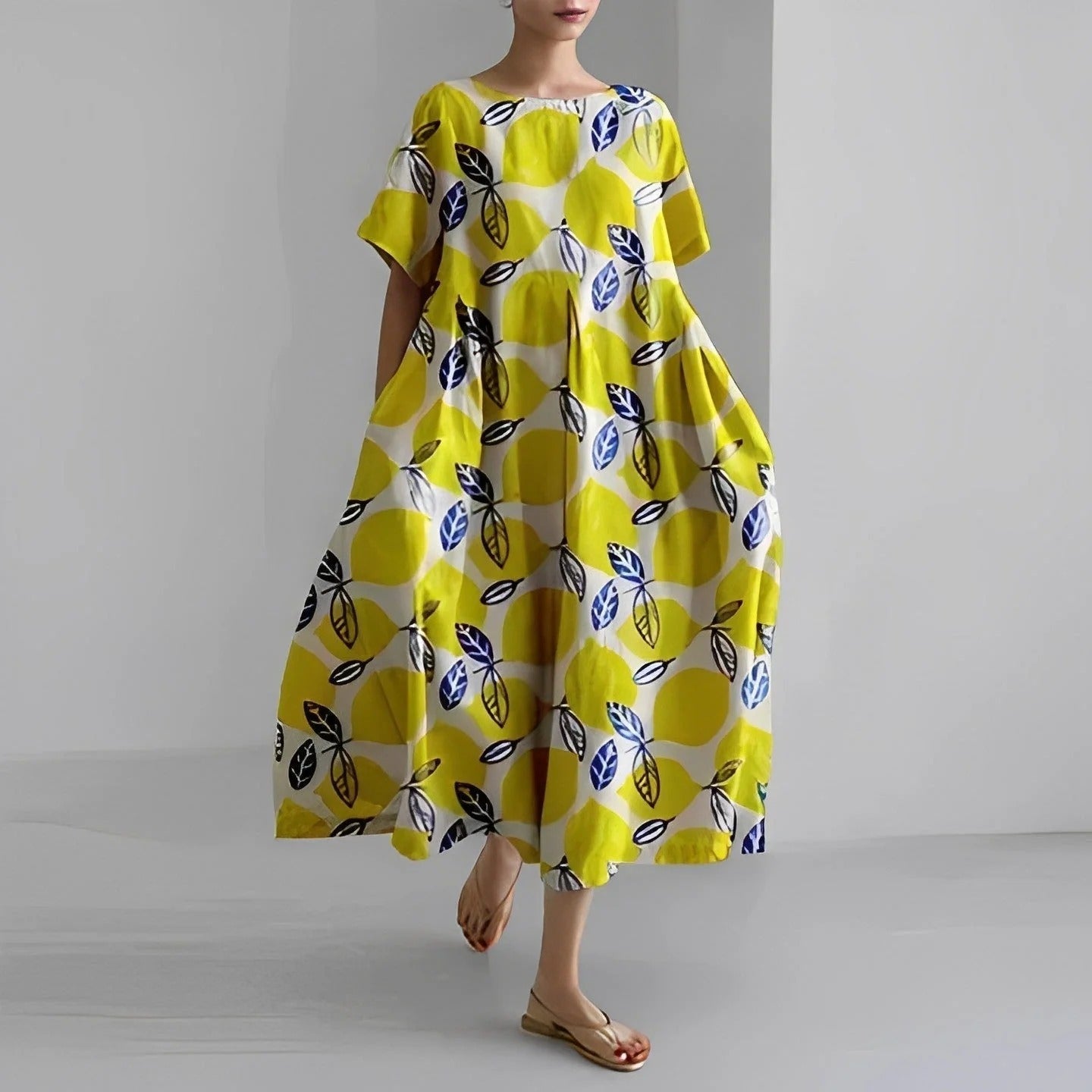 Robe Florale Été Pour Femme Taille Droite