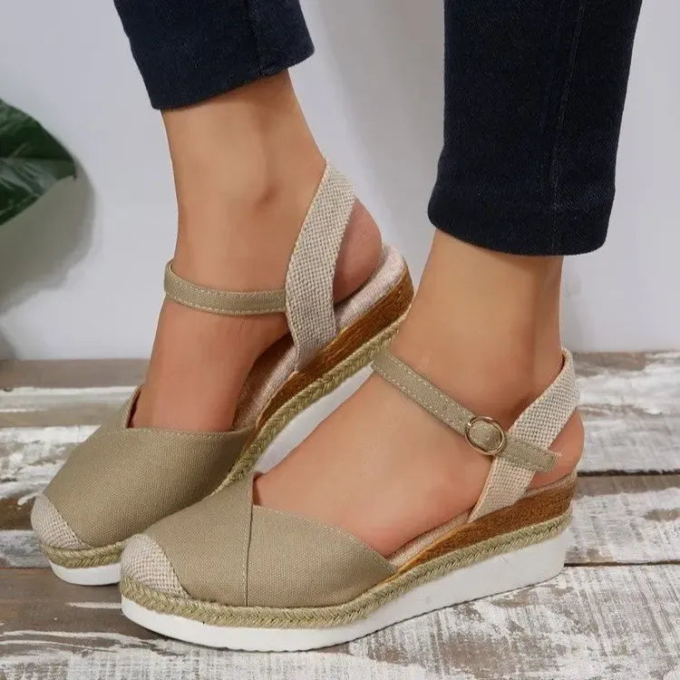 Sandales Espadrille Élevées pour Femme été - LuxeStyle