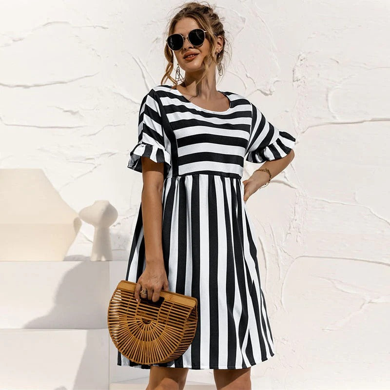 Robe Rayée Élégante pour Femme | Parfaite pour le Printemps