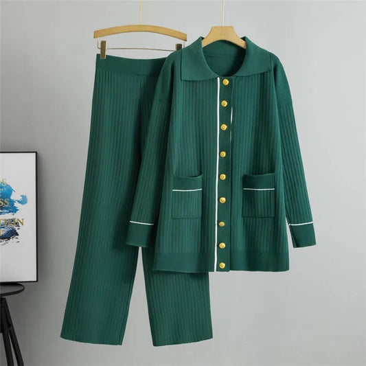 Ensemble Deux Pièces Chic avec Pull À Manches Longues pour Femmes - LuxeStyle