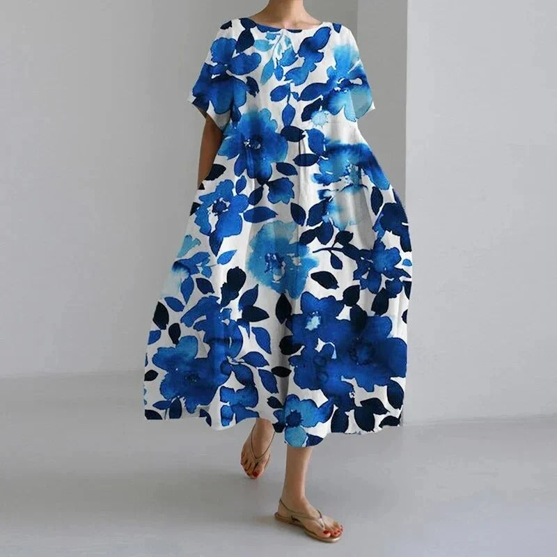 Robe Florale Été Pour Femme Taille Droite