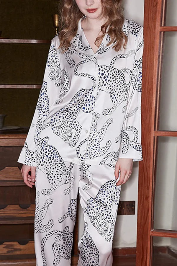 Pyjama Femme Léopard Confort Manches Longues - LuxeStyle