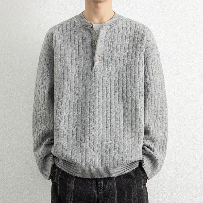 Pull Homme À Manches Longues Mélangé Automne