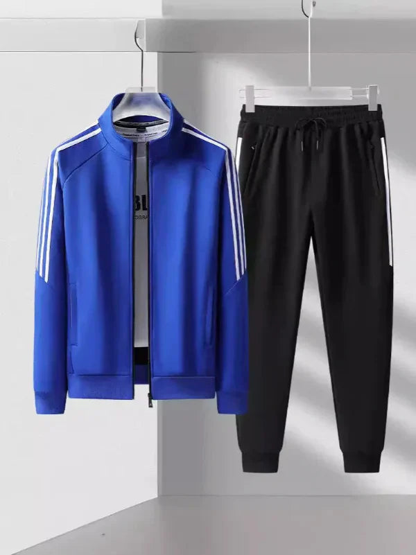 Tenue Sport Chic pour Homme : Veste Col Montant et Pantalon Élégant