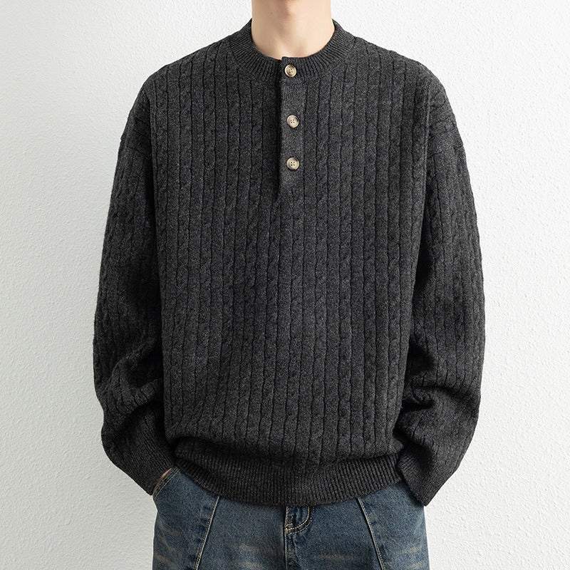 Pull Homme À Manches Longues Mélangé Automne - LuxeStyle