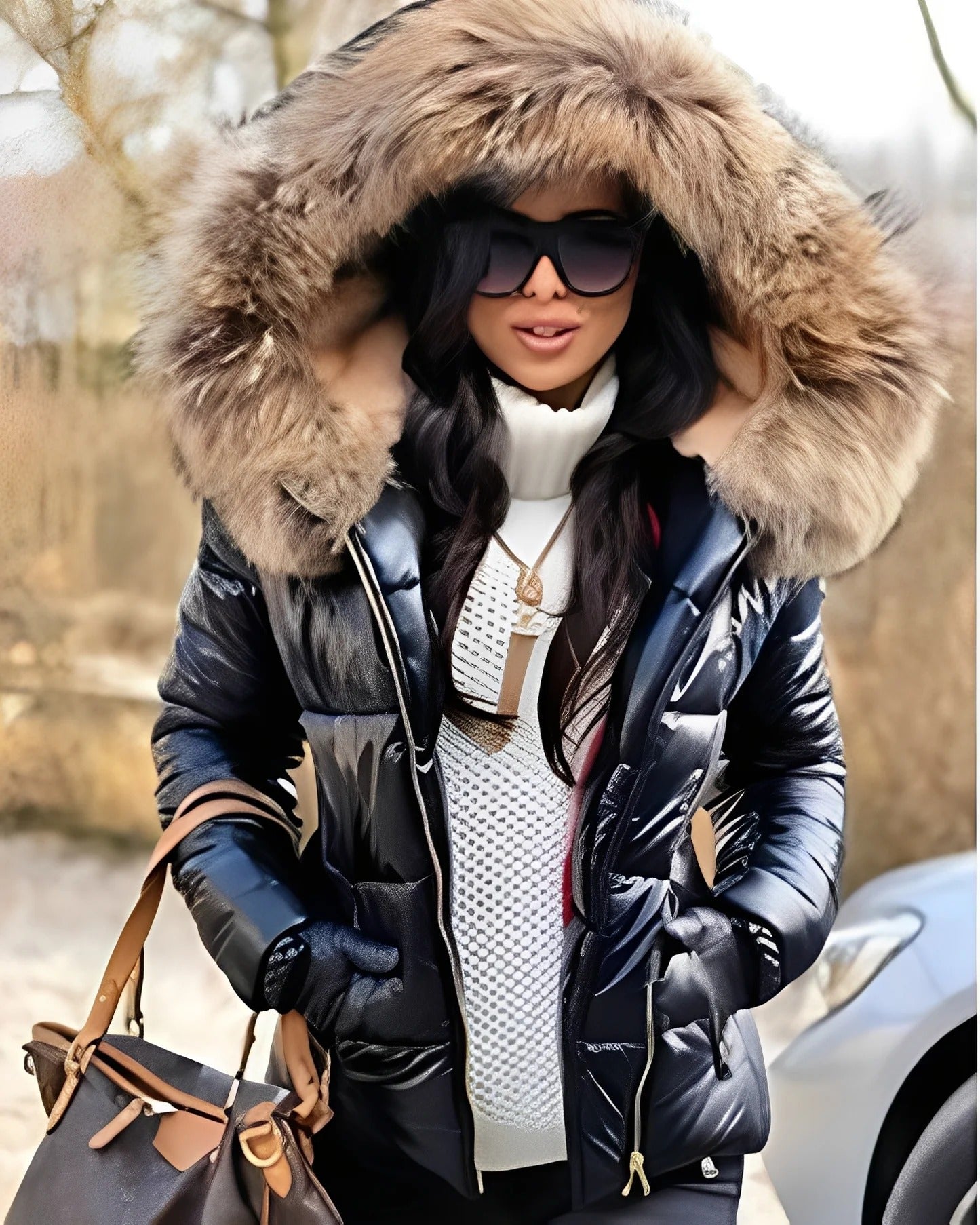 Parka Femme Élégante Hiver avec Capuchon - LuxeStyle