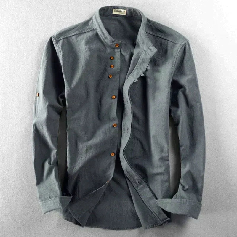 Chemise Homme Élégante à Col Rond pour Tous Les Jours