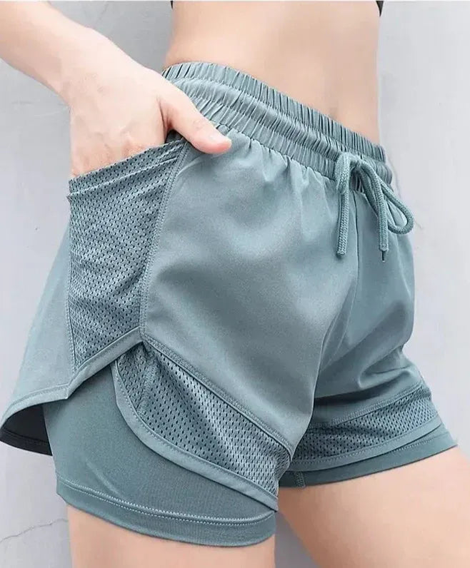 Short de Sport Féminin Élastiqué pour Yoga