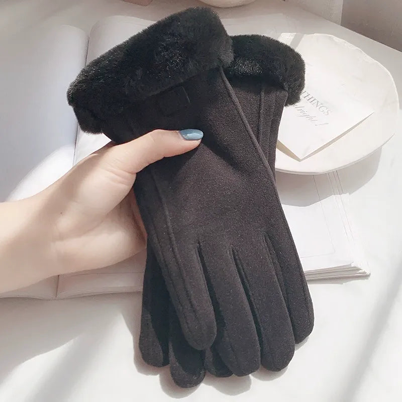 Gants Hiver Femme Chic à Cœur pour Jours Froids