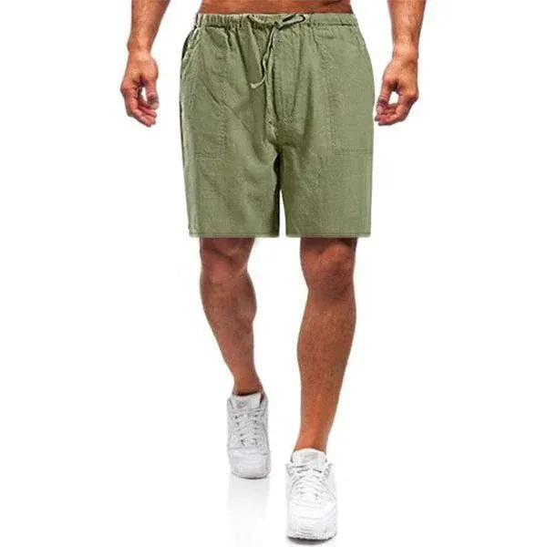 Short Décontracté pour Été Homme avec Ceinture Élastique