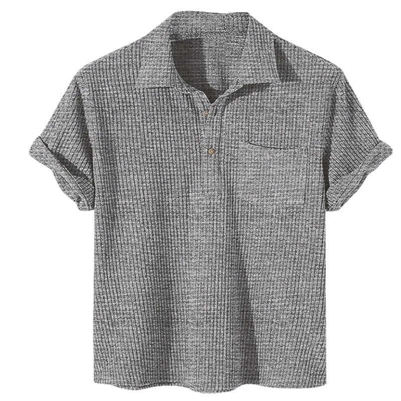 Polo Rayé Décontracté Homme Grande Taille Été