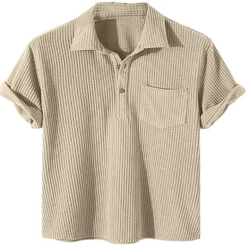 Polo Rayé Décontracté Homme Grande Taille Été