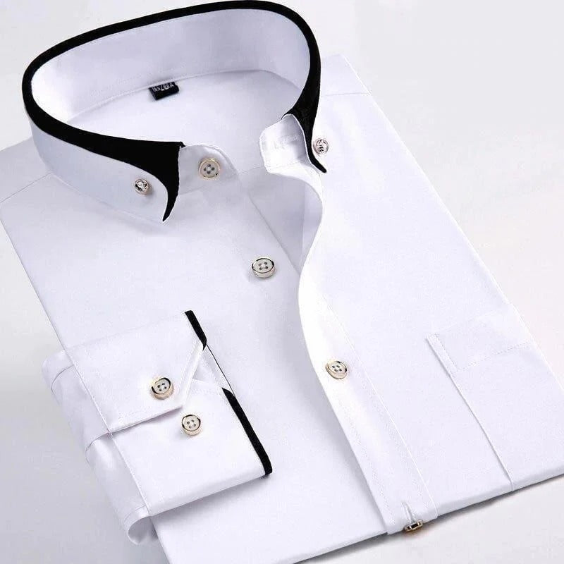 Chemise Homme Classique à Manches Longues pour Bureau