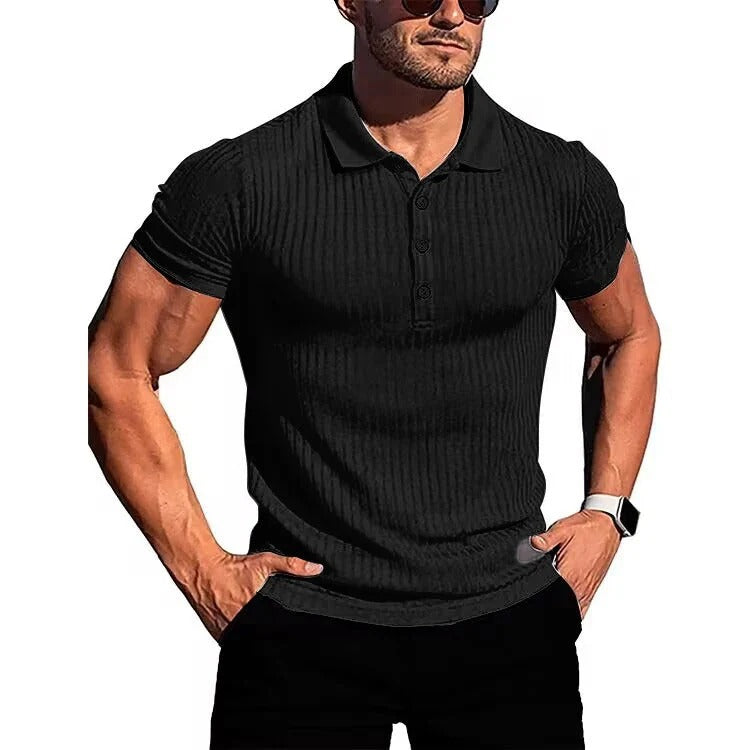 Polo Homme Rayé Fashionnable pour Sport et Loisir