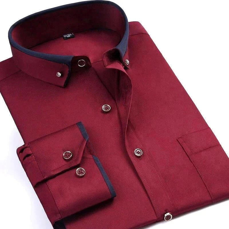 Chemise Homme Classique à Manches Longues pour Bureau
