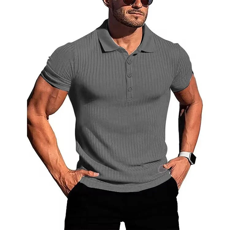 Polo Homme Rayé Fashionnable pour Sport et Loisir