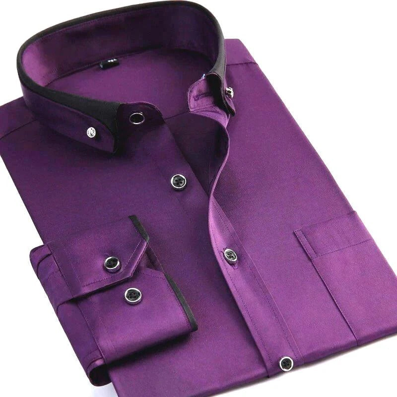 Chemise Homme Classique à Manches Longues pour Bureau