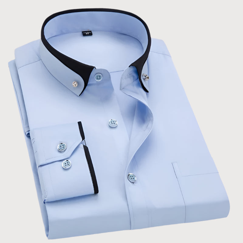 Chemise Homme Classique à Manches Longues pour Bureau