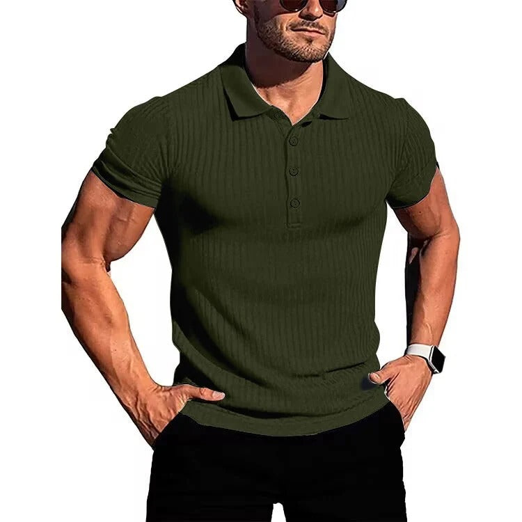 Polo Homme Rayé Fashionnable pour Sport et Loisir