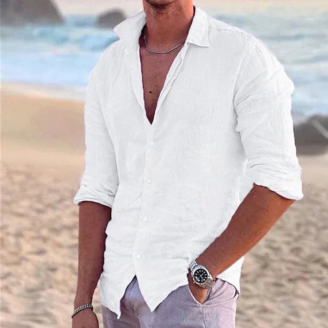Chemise Homme Manches Longues Confortable pour Été