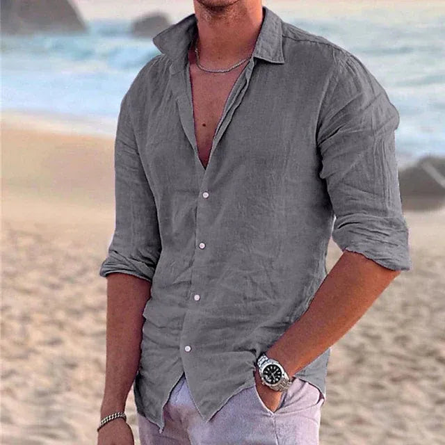 Chemise Homme Manches Longues Confortable pour Été