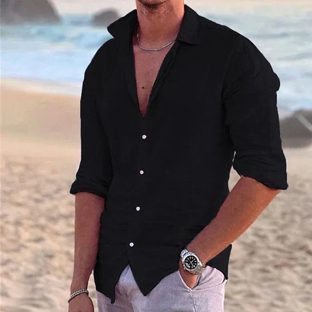 Chemise Homme Manches Longues Confortable pour Été