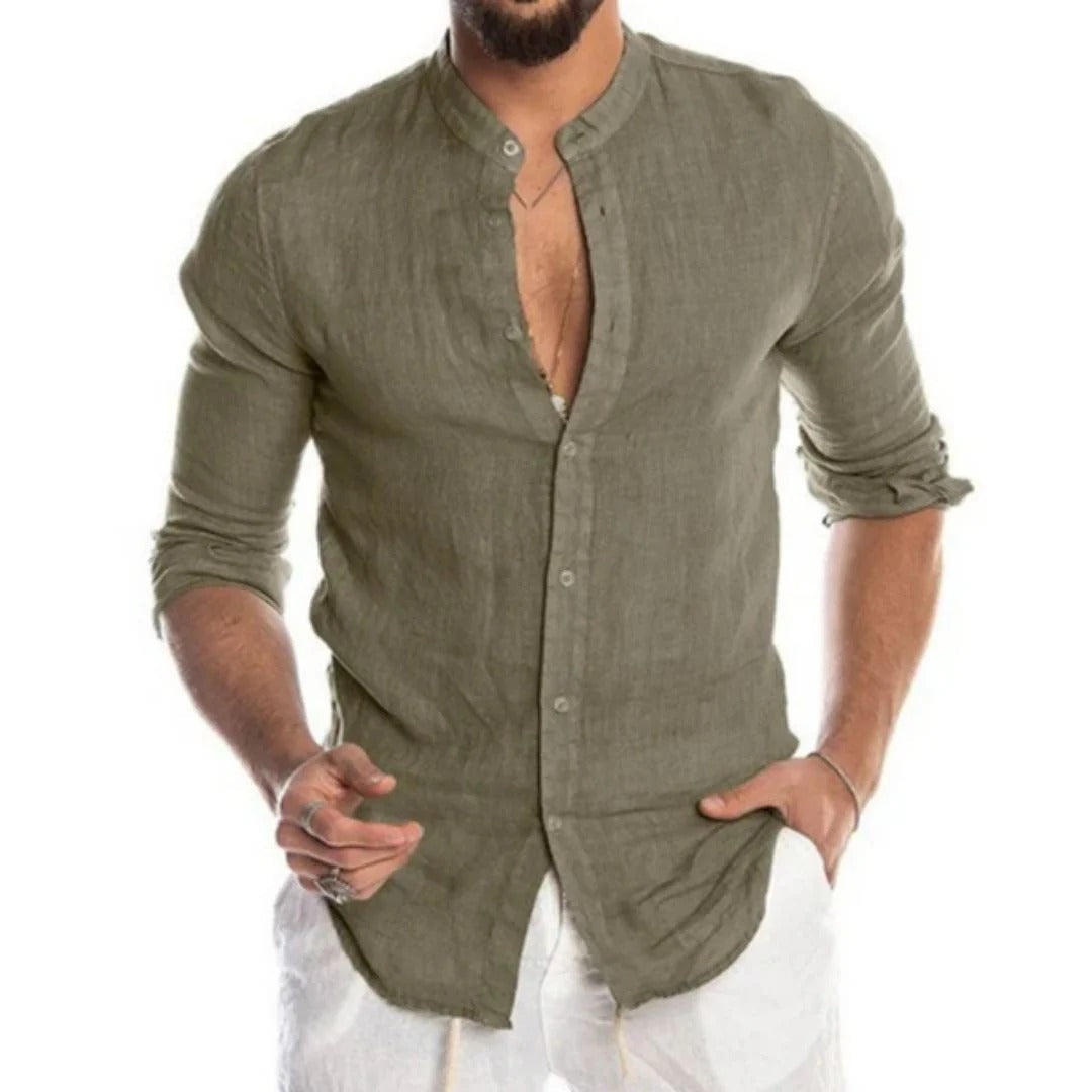 Chemise Homme Manches Longues Respirante pour Été - LuxeStyle