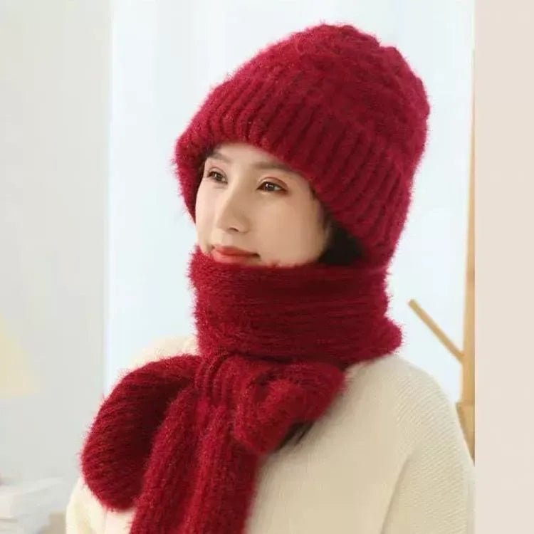 Chapeau Écharpe Unisexe pour Hiver