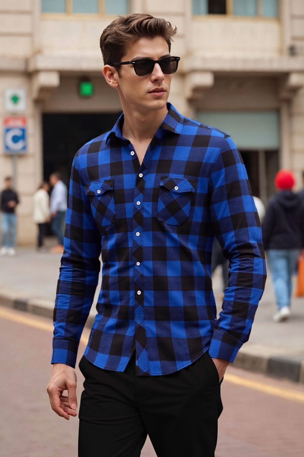 Chemise Flanelle à Manches Longues pour Hommes