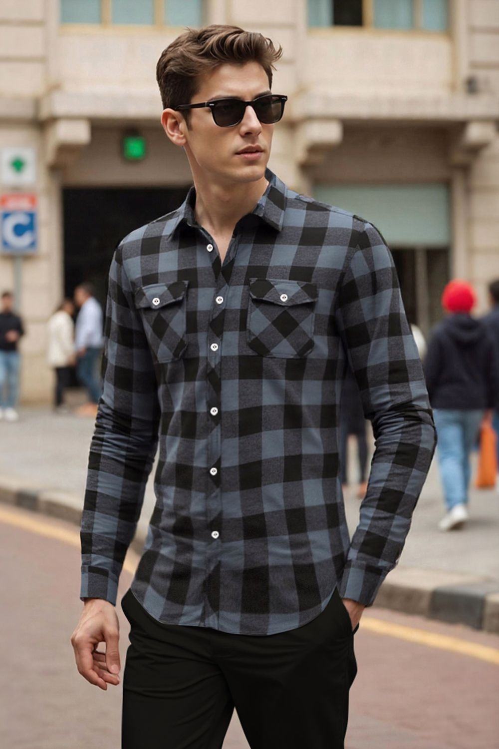 Chemise Flanelle à Manches Longues pour Hommes