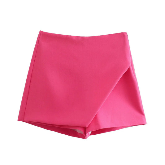 Jupe Courte Décalée pour Femme avec Fermeture Côté - LuxeStyle