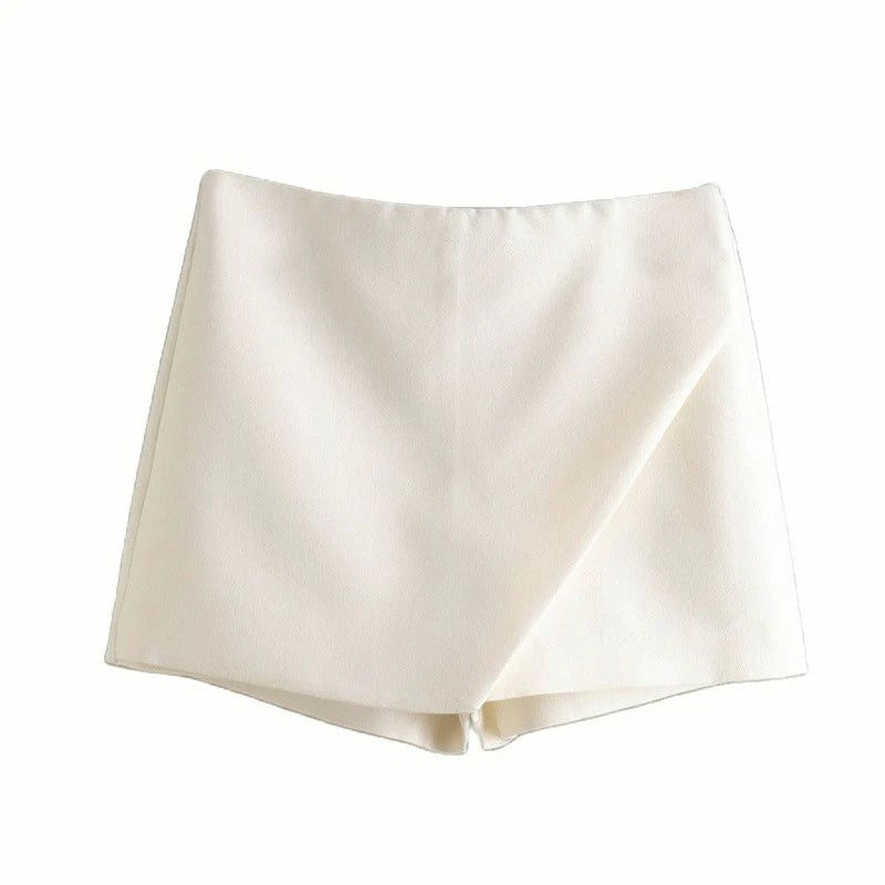 Jupe Courte Décalée pour Femme avec Fermeture Côté