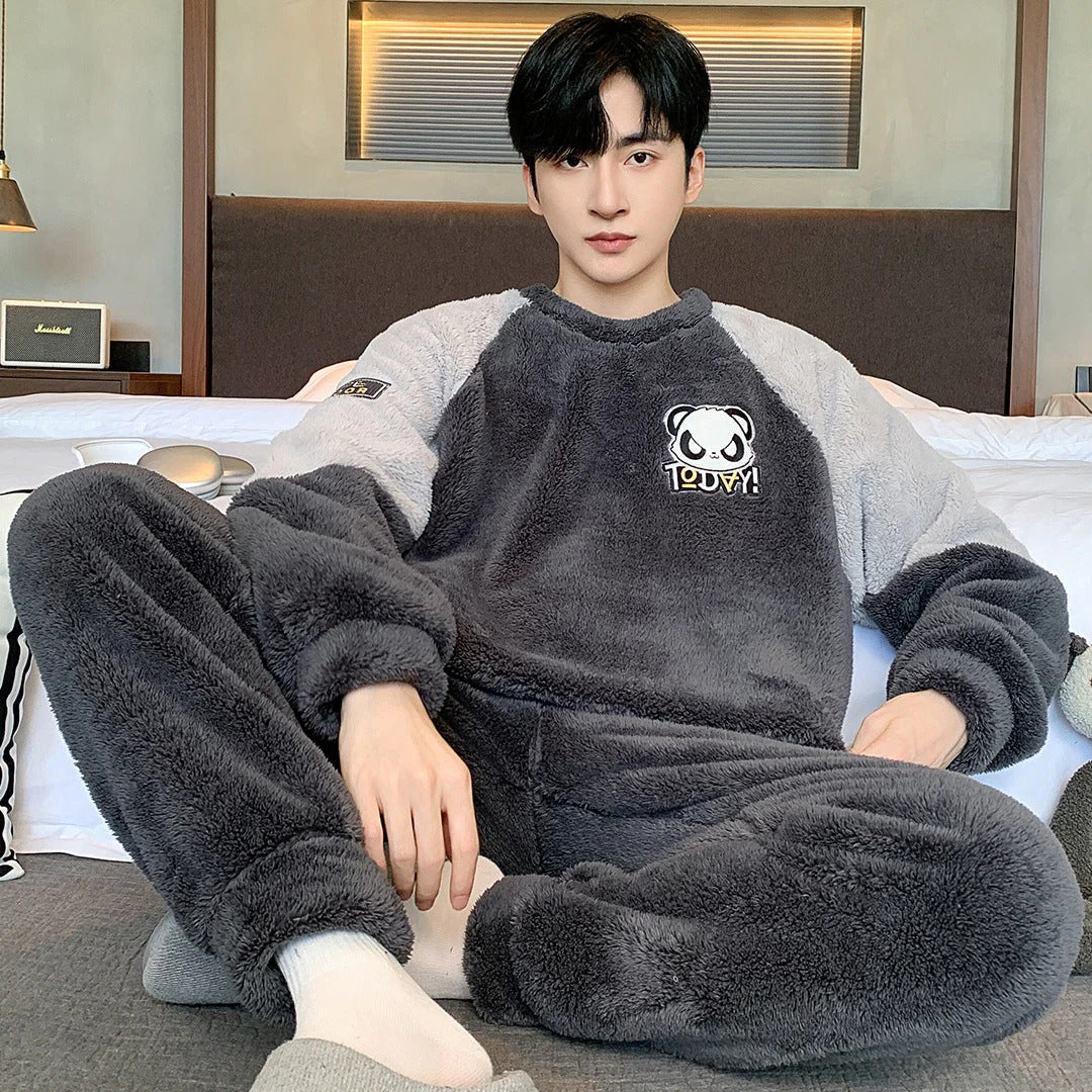 Pyjama Homme Hiver Confortable Col Rond - LuxeStyle