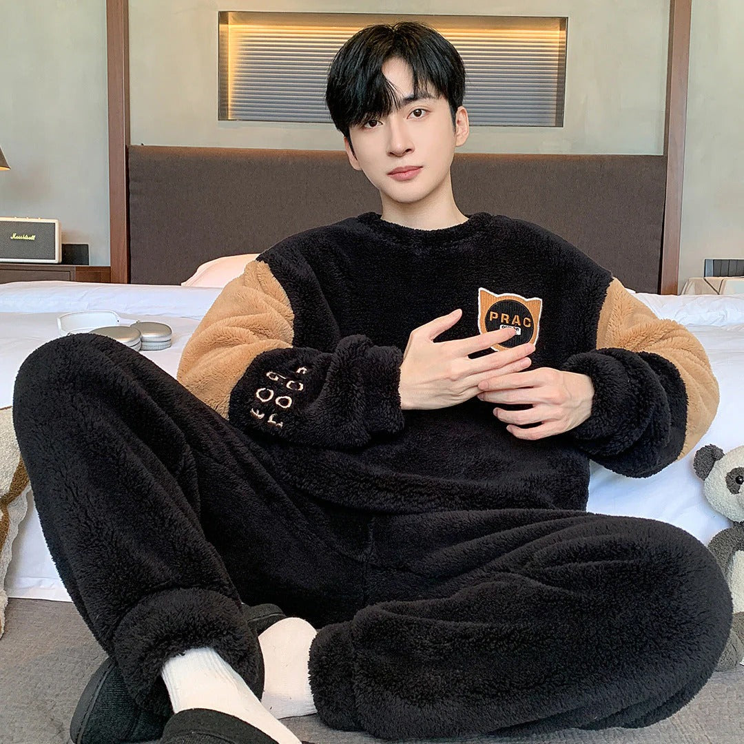Pyjama Homme Hiver Confortable Col Rond
