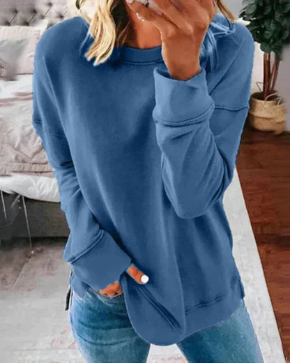 Sweat à Capuche Femme Douce – Pull Décontracté en Coton avec Col Rond