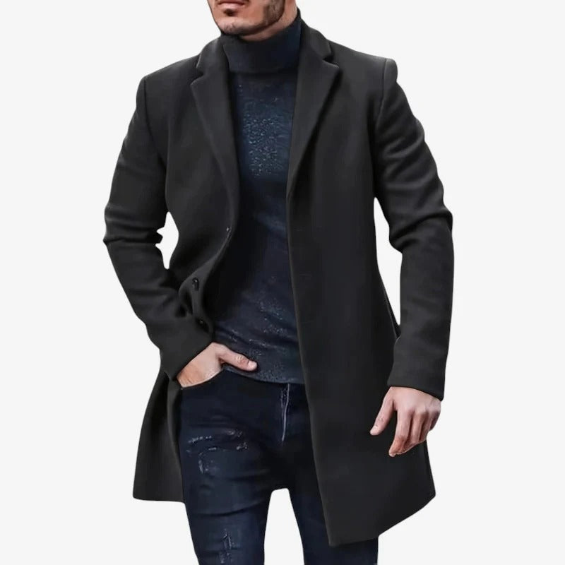 Manteau Femme Long Élégant Boutonné - LuxeStyle