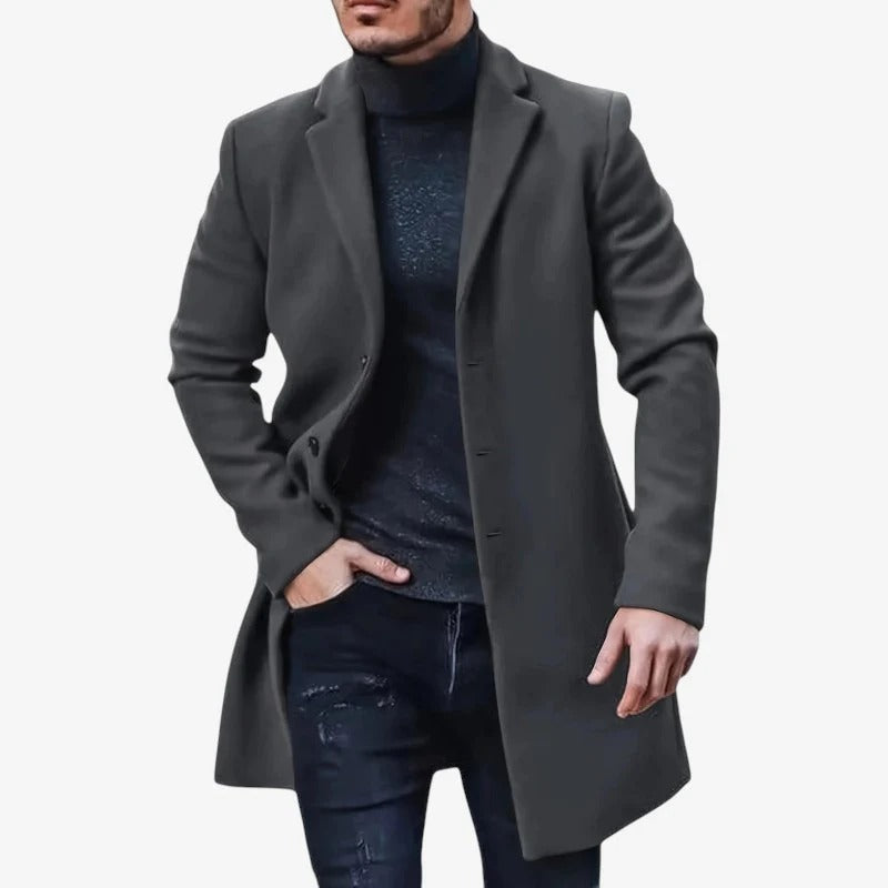 Manteau Femme Long Élégant Boutonné