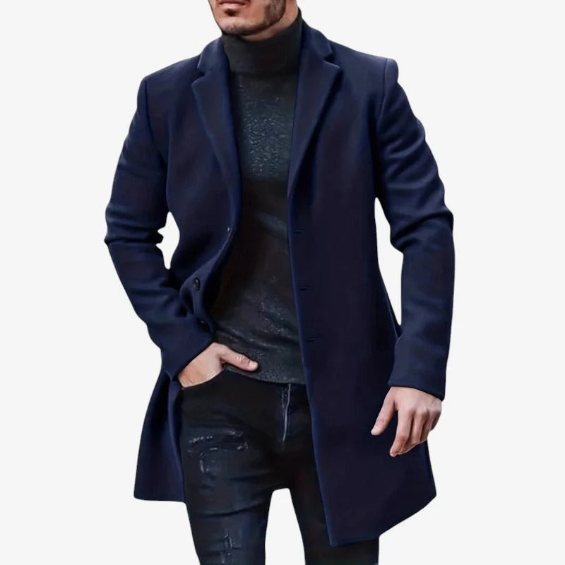 Manteau Femme Long Élégant Boutonné