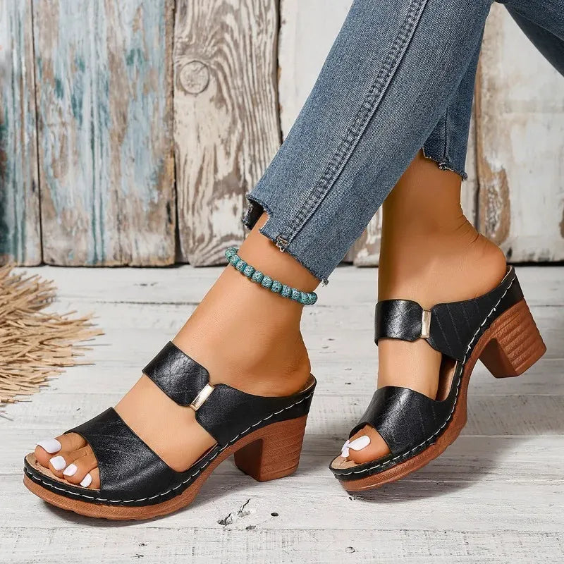 Sandales Été Talons Hauts pour Femmes - LuxeStyle