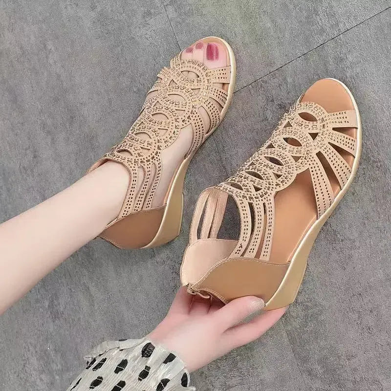 Sandales Femmes Découpe Fashion Été