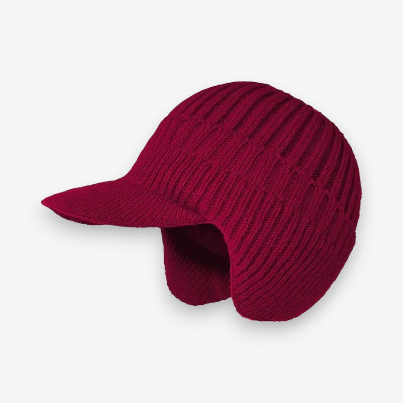 Casque Hiver Douillet avec Visière et Oreilles Couvertes - LuxeStyle