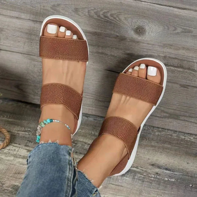 Sandales Été Comfort pour Femmes avec Sangles Élargies - LuxeStyle