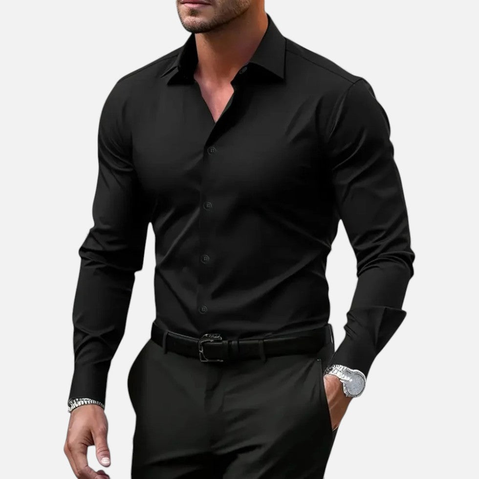 Chemise Homme Slim Manches Longues - LuxeStyle