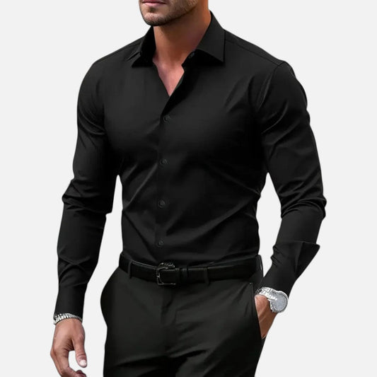 Chemise Homme Slim Manches Longues - LuxeStyle
