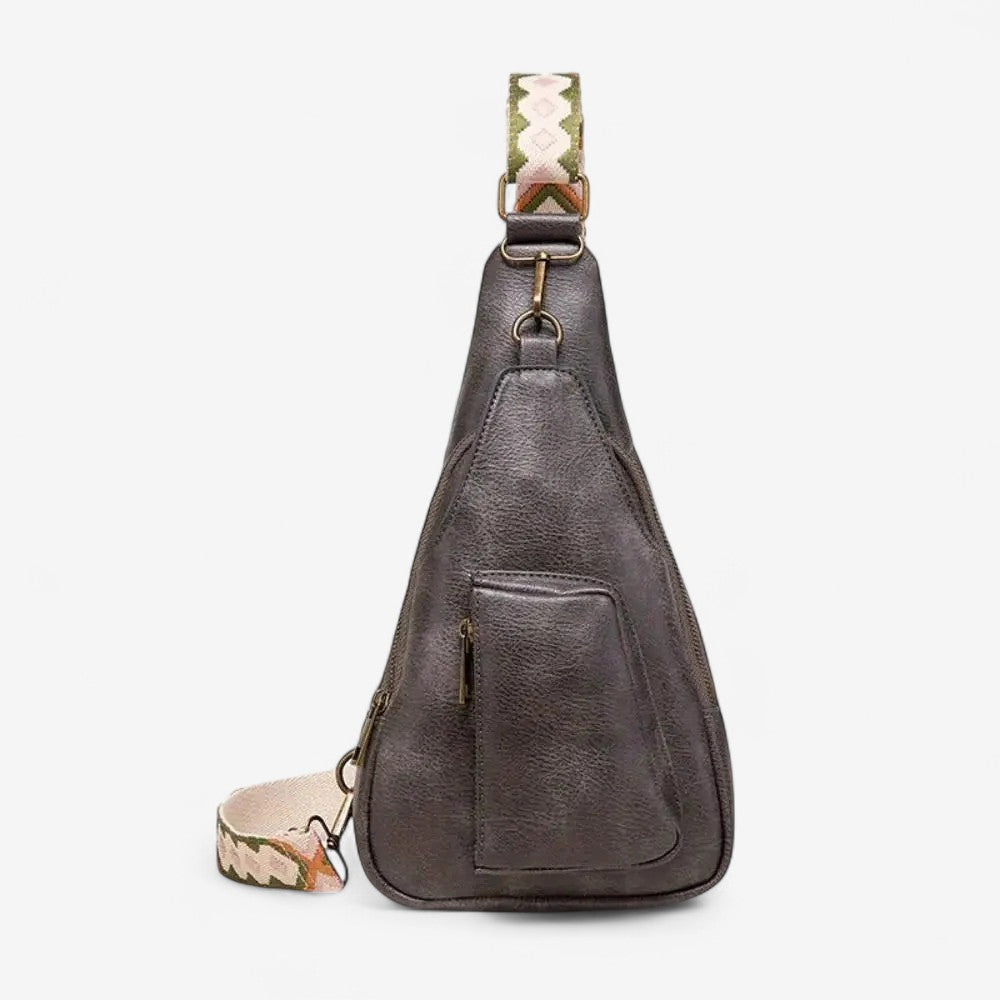 Sac à bandoulière écossais spacieux avec fermeture pratique