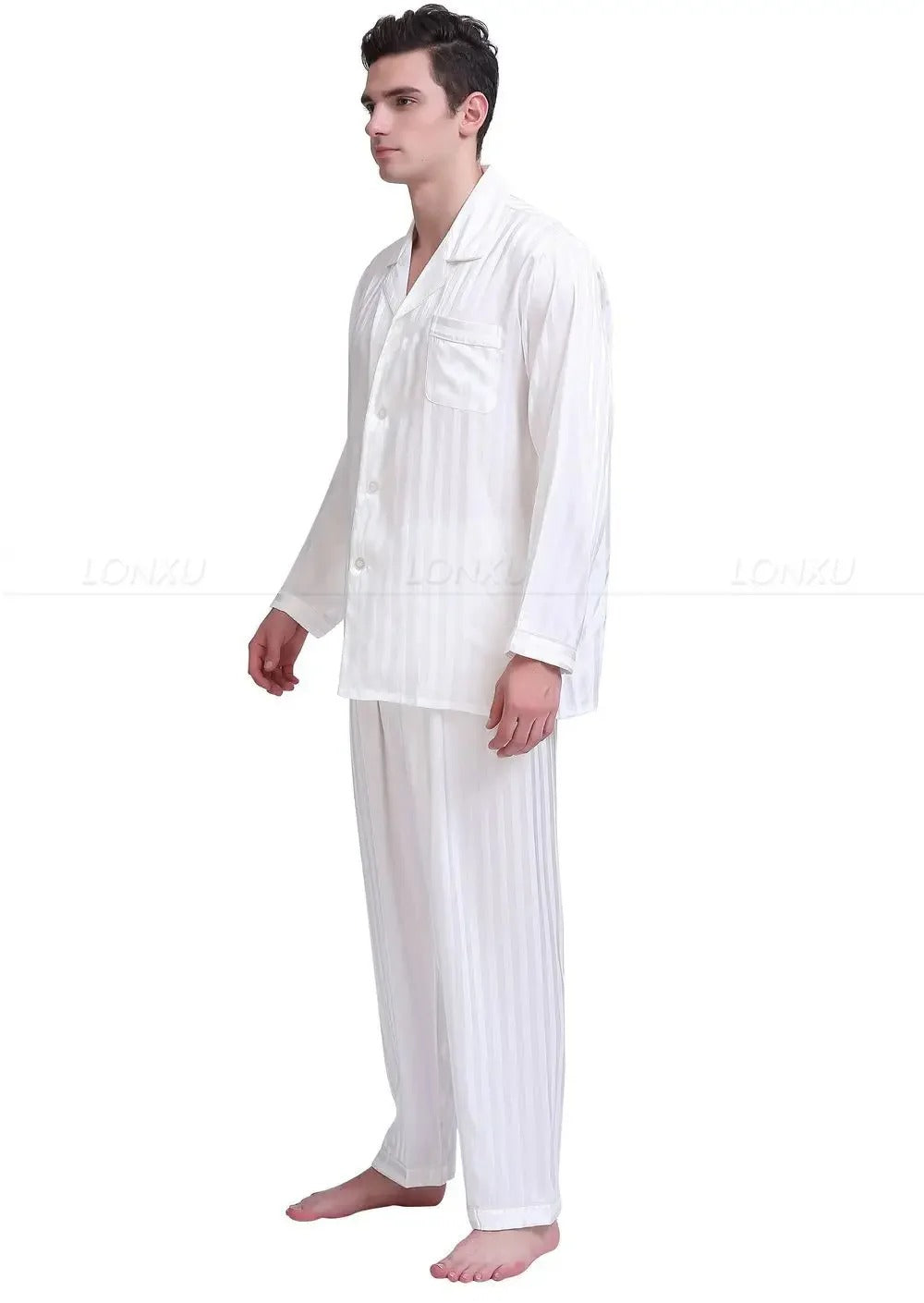 Pyjama Homme Rayé Confortable pour Chaque Jour