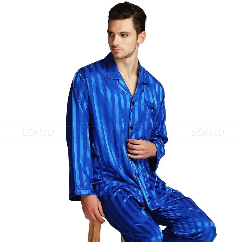 Pyjama Homme Rayé Confortable pour Chaque Jour